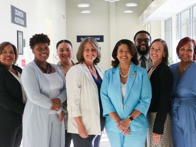  Group photo of Dr. White and School Board